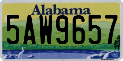 AL license plate 5AW9657