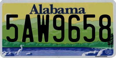 AL license plate 5AW9658
