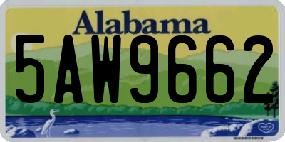 AL license plate 5AW9662