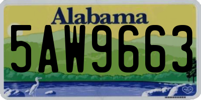 AL license plate 5AW9663