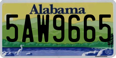 AL license plate 5AW9665