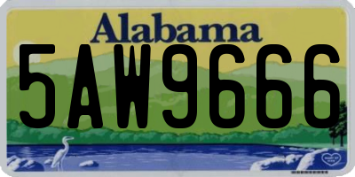 AL license plate 5AW9666