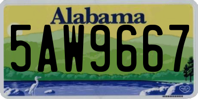 AL license plate 5AW9667