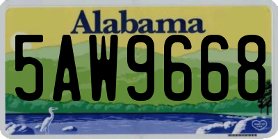 AL license plate 5AW9668