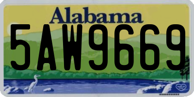 AL license plate 5AW9669