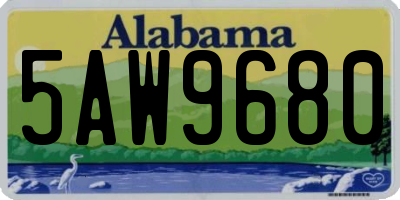 AL license plate 5AW9680