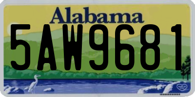 AL license plate 5AW9681