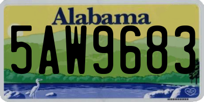 AL license plate 5AW9683