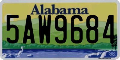 AL license plate 5AW9684