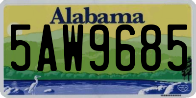AL license plate 5AW9685