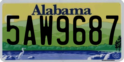 AL license plate 5AW9687