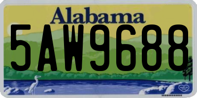 AL license plate 5AW9688