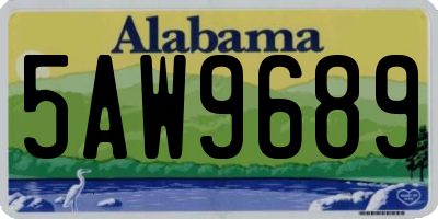 AL license plate 5AW9689