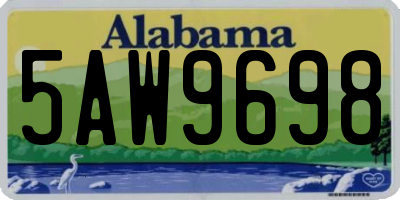 AL license plate 5AW9698
