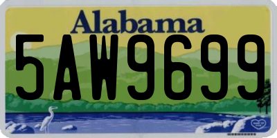 AL license plate 5AW9699