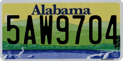 AL license plate 5AW9704