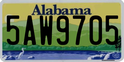 AL license plate 5AW9705