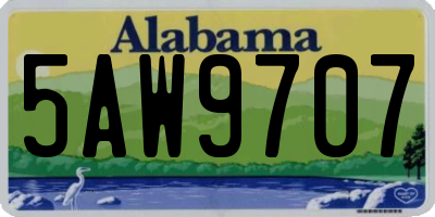 AL license plate 5AW9707