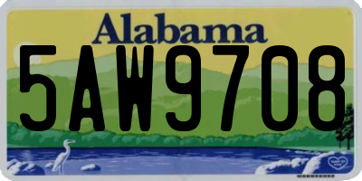 AL license plate 5AW9708