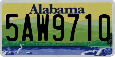 AL license plate 5AW9710