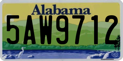AL license plate 5AW9712