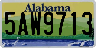 AL license plate 5AW9713