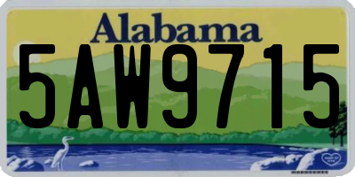 AL license plate 5AW9715