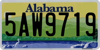 AL license plate 5AW9719