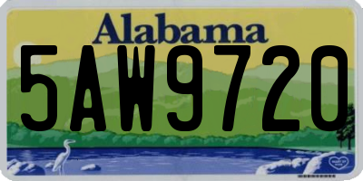 AL license plate 5AW9720