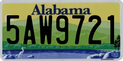 AL license plate 5AW9721
