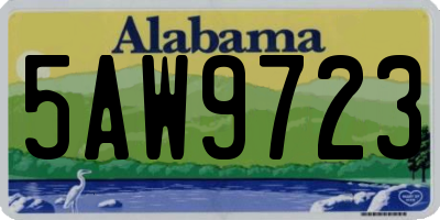 AL license plate 5AW9723