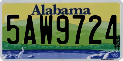 AL license plate 5AW9724