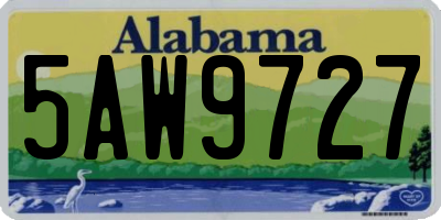 AL license plate 5AW9727