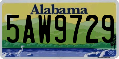 AL license plate 5AW9729