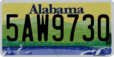AL license plate 5AW9730