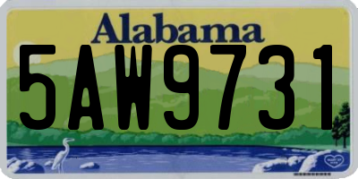 AL license plate 5AW9731