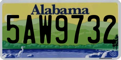 AL license plate 5AW9732