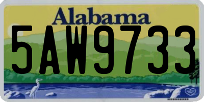 AL license plate 5AW9733