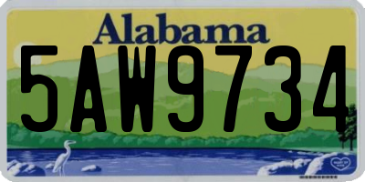 AL license plate 5AW9734