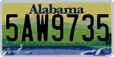 AL license plate 5AW9735