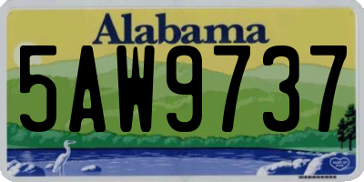 AL license plate 5AW9737