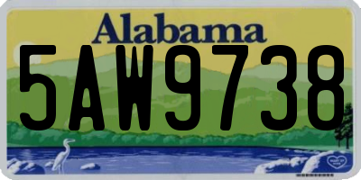 AL license plate 5AW9738