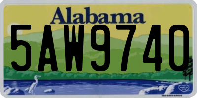 AL license plate 5AW9740