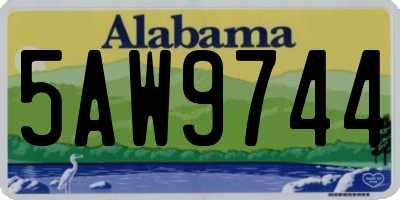 AL license plate 5AW9744
