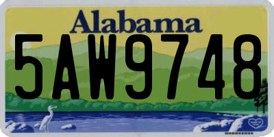 AL license plate 5AW9748
