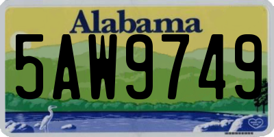 AL license plate 5AW9749