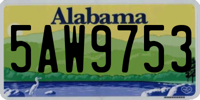 AL license plate 5AW9753