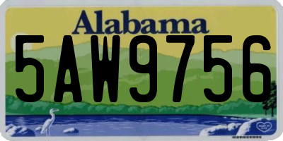 AL license plate 5AW9756