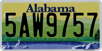 AL license plate 5AW9757