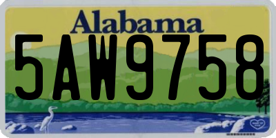 AL license plate 5AW9758